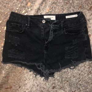 Black Jean shorts